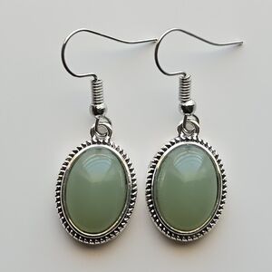 Faux Adventurine Dangle Earrings